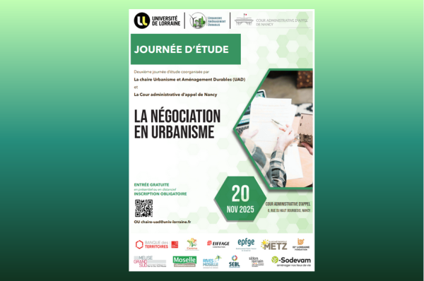 Journée d'étude "la négociation en urbanisme", 20 novembre 2025