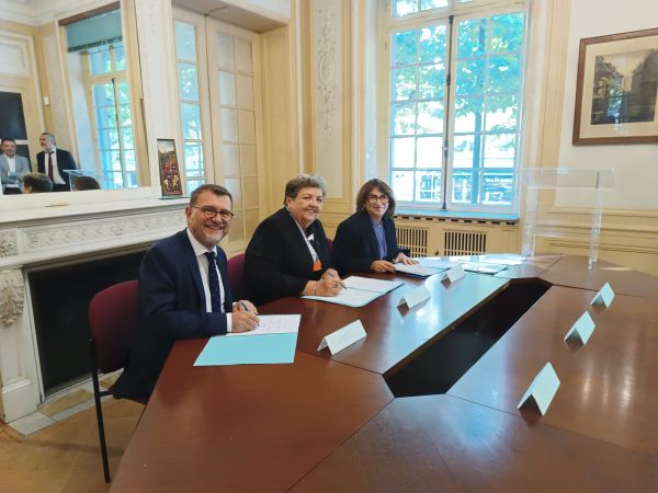 Olivier Klein, recteur de l'académie de Strasbourg, Pascale Rousselle, présidente de la CAA de Nancy et Nathalie Tiger-Winterhalter, présidente du TA de Strasbourg -  17 septembre 2025